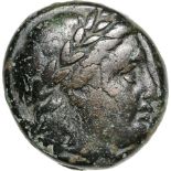 Head of Apollo right / Horseman to right. BMC 27ff. VF+