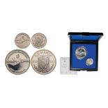 Atlanta 1996 Olympic Games Swimming, Bucharest, Silver, 27 g, and 10 Lei 1996, Nickel, 4,65 g,