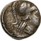 Head of Athena right / Head of lion right. SNG France 731. VF