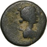 Bust of Artemis right / Forepart of stag right. Weber 6824. VF-