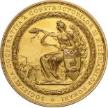 Medal 1894, signed S..I, gilt Bronze (55 mm, 76.60 g). Very attractive! XF+