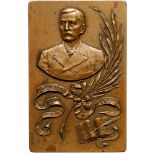 Plaquette 1907, signed by Carniol fiul, Bronze (50x80mm, 138.90 g). R! XF