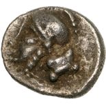 Head of Athena left / Gorgoneion. Sear 5475. VF+