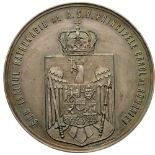 Medal 1925, signed by Carniol fiul, Silver or silvered Bronze (65 mm, 105.50 g). Rare!