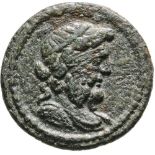 Bust of Herakles right / Demeter standing left. SNG Cop. 84. VF