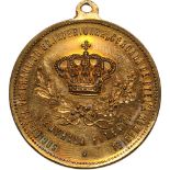 Medal 1907, signed by Carniol Fiul, original suspension, gilt Metal (33mm, 15.76). UNC