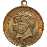 Medal 1895, signed Lauer, original suspension loop, Copper (29 mm, 11.42 g). R! XF