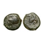 Head of Athena left / Hippocamp. SNG MÃ¼nchen 1138 ff. VF