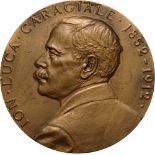 Uniface Medal 1912, signed by Ionescu, Bronze (60 mm, 109.80 g). R! XF+