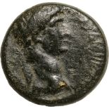 Bust of Claudius right / Zeus standing left. BMC 85. VF