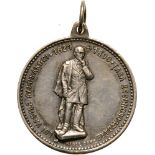 Medal 1905, Inauguration of the statue of Vasile Alecsandri in Iasi, signed W.Hegel, silvered Bronze