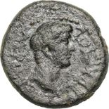 Bust of Nero right / Cornucopia. RPC I, 444, 2676. F-VF