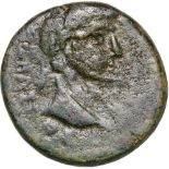 Head of Augustus right / Head of Zeus right. RPC I 2556. VF