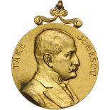 Medal 1908, signed by Szirmai, original suspension loop, gilt Bronze (30mm, 14.58 g). XF+