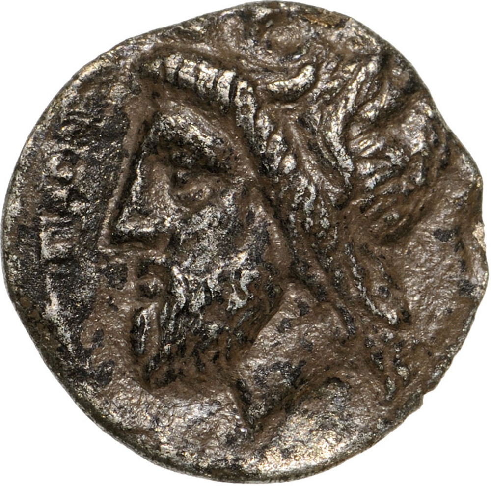 Head of Herakles right / Head of river god left. Jenkins 543. RR! VF+ - Image 2 of 2