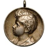 Medal 1902, signed Radivon, original suspension loop, silvered Bronze (22 mm, 5.75 g). R! VF+