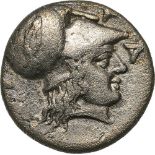 Janiform female head / Head of Athena left. SNG Cop. 188-192. VF