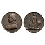 Bronze (43 mm), obverse with portrait of the cardinal and date 1863, reverse with allegorical scene.