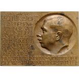 Plaquette 1932, signed Cr G, Bronze (70x50 mm, 98.97 g). XF