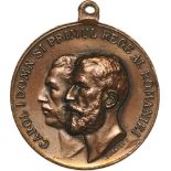 Medal 1906, signed by Carniol fiul, original suspension loop, Bronze (30mm,12.77). XF+