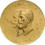 Medal 1906, signed Carniol, gilt Bronze (63 mm, 92.72 g). XF+