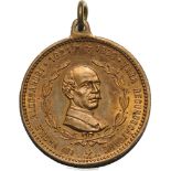 Medal 1905, Inauguration of the statue of Vasile Alecsandri in Iasi, signed F. Saraga, gilt