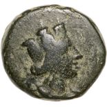 Head of Tyche right / Lion seated left. SNG Cop. 496. VF-