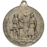 Medal 1906, with original suspension loop, silvered Metal (30mm, 11.83 g). XF-