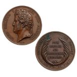 Bronze Large Medal for Teachers, 51 mm, engraved by â€œBarreâ€œ, named on the rim to â€œDUMONCHEL,