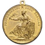 Medal 1900, signed Carniol fiul, Gilt metal (33 mm, 14.05 g). XF+