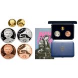 Set of three coins dedicated to the 100th Anniversary of Maria T?naseâ€™s birth. 100 Lei 2013,