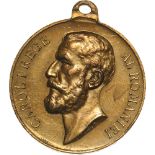 Medal 1907, signed by Carniol, original suspension loop, gilt Bronze (25 mm, 8.20 g). XF