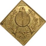 Plaquette 1912, gilt Bronze (47x47 mm, 19.33 g). UNC-