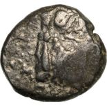 Protome of lion to right / Quadratum incusum. (possible mints are Mylasa or Kaunos). SNG v. Aulock
