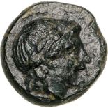 Head of Apollo right / Head of goat right. BMC 6-8. VF+