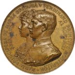 Marriage between Prince Ferdinand of Romania and Princess Mary of Great Britain and Ireland .Medal