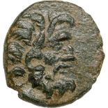 Bust of Zeus right / Horseman to right. Unpublished (?). RR! VF+