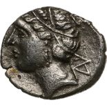 Bust of Aphrodite left / Pegasos left. SNG Cop. 208. XF/VF