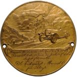 Uniface medal 1928, signed FK, Bronze ( 80 mm, 120.20 g). Superb and extremely rare medal! R!