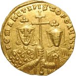 Christ throned facing / Busts of Constantine VII and Christopher. DOC 7. XF