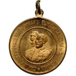 Medal 1912, original suspension loop, gilt Bronze (34 mm, 18.78 g). Superb medal! XF