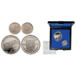 Atlanta 1996 Olympic Games Rowing, Bucharest, Silver, 27 g, and 10 Lei 1996, Nickel, 4,65 g, with
