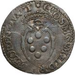 Coat of Arms / Iohannes Baptista and Cosimo. MIR 131 var III. VF, old dark patina