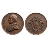 Bronze (44 mm), obverse with portrait of Leo XIII, reverse with his coat of arms. I/II