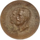 Medal 1906, signed Saraga, Bronze (63 mm, 91.63 g). XF +