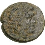 Bust of Zeus right / thunderbolt. SNG BN Paris 85. VF