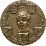 Medal 1928, signed Huguenin S.C, Bronze (50 mm, 58.19 g). XF+