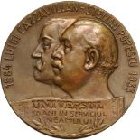 Medal 1933, Bronze (50mm, 49.46 g). Very attractive! XF