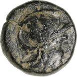 Head of Athena right / Zeus standing facing. SNG Cop. 9. VF