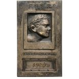 Plaquette 1924, silvered Bronze (42x80 mm, 91.91 g). XF-